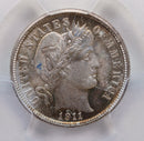 1911 Barber Silver Dime, Uncirculated Coin, PCGS MS-65, Store Sale