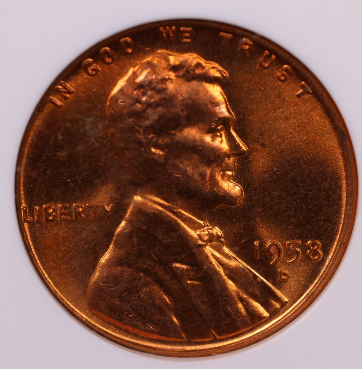 1958-D/D Lincoln Wheat Cents., ANACS MS65 Red. R.P.M.M., Store #0866