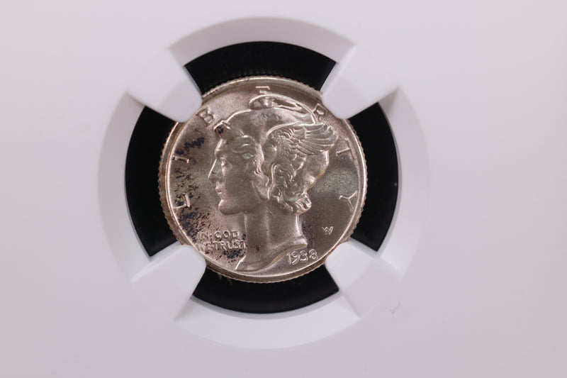 1938 Mercury Silver Dime., NGC Graded MS-66. Store