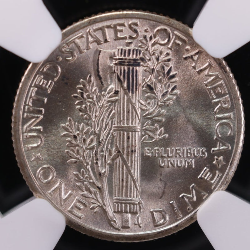 1938 Mercury Silver Dime., NGC Graded MS-66. Store
