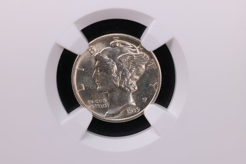 1939-D Mercury Silver Dime., NGC Graded MS-65. Store