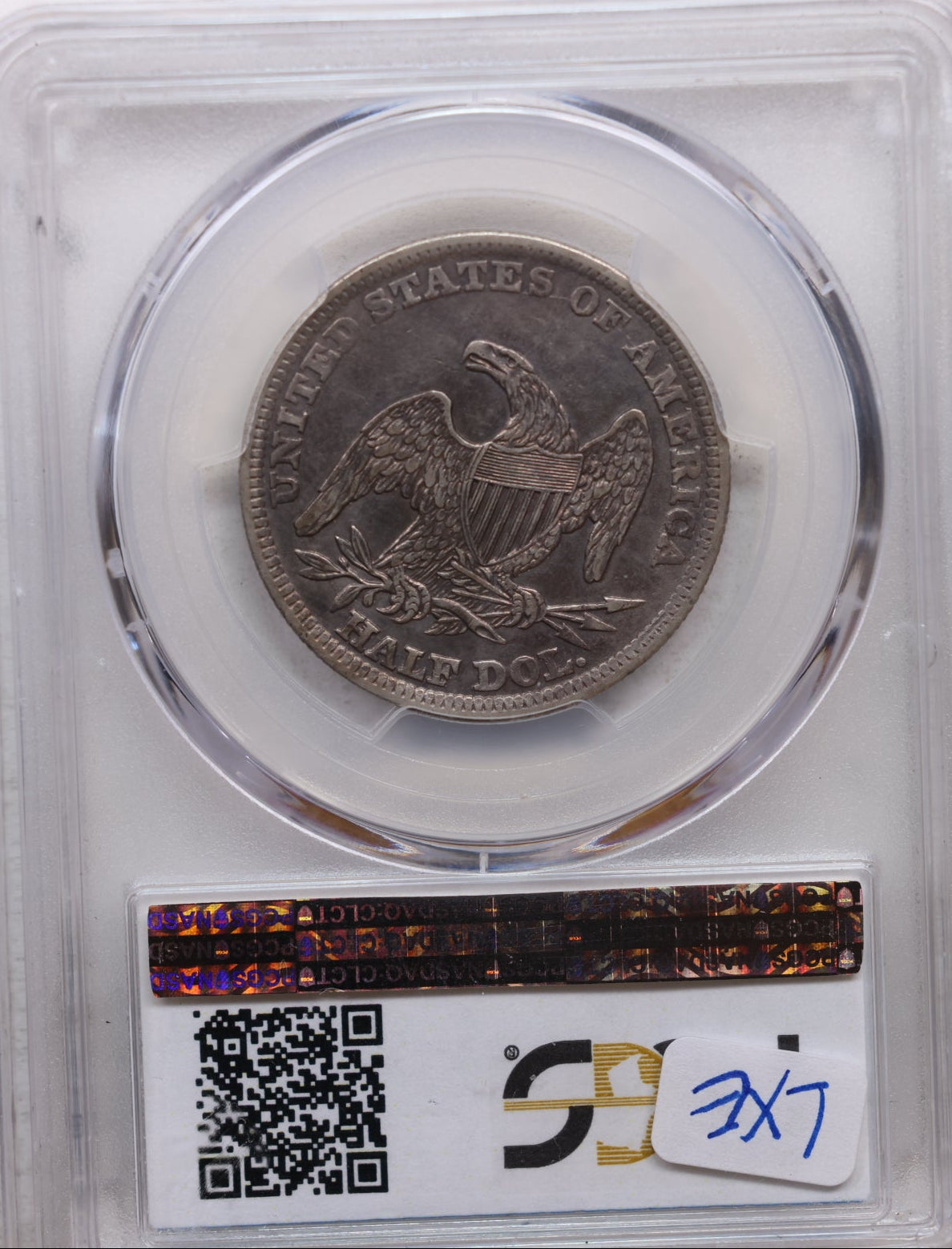 1838 Cap Bust Half Dollar, Reeded Edge, PCGS XF-45, Store Sale #GHR094