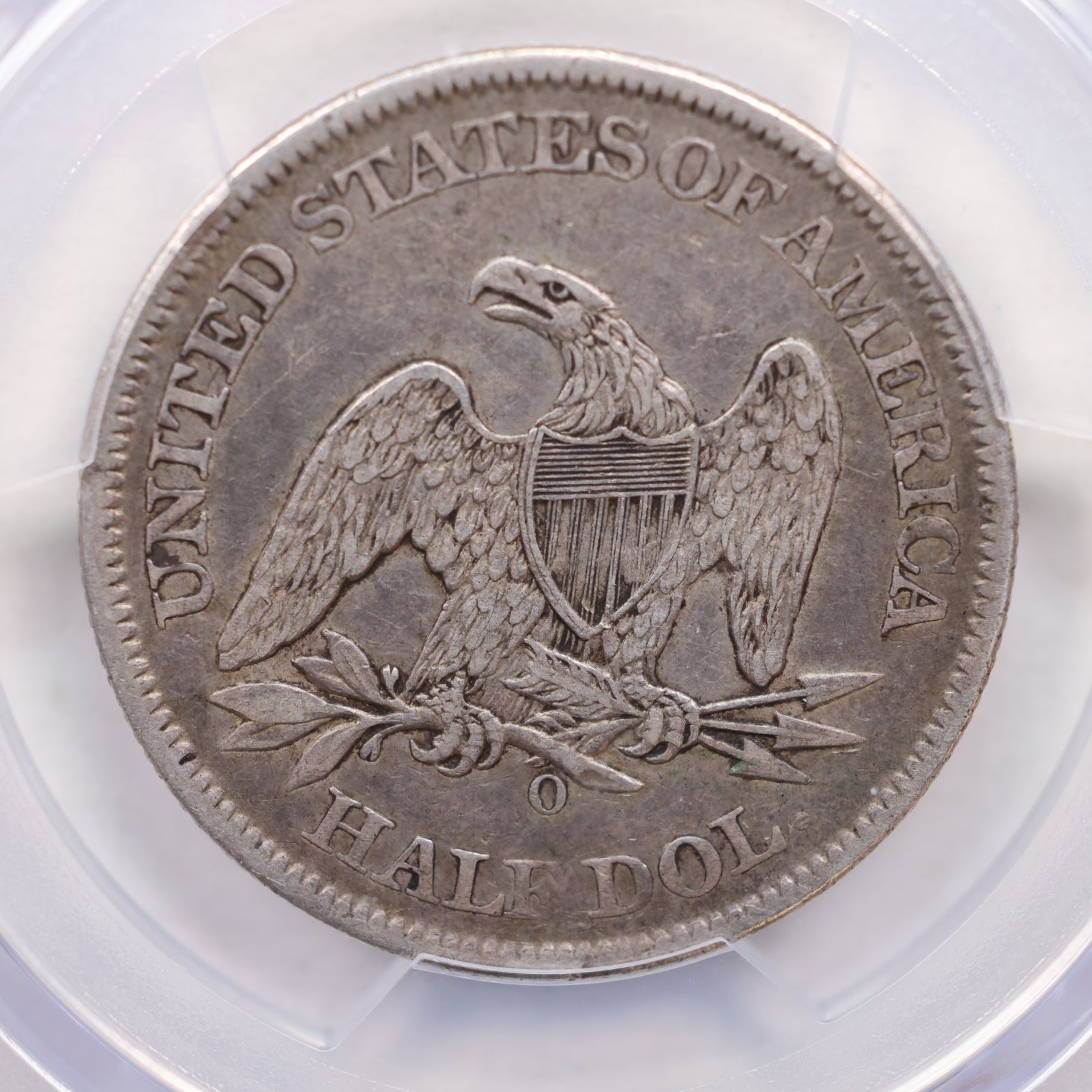 1861-O Seated Liberty Half Dollar, Circulated Coin, PCGS VF-35, Store #HR0750.