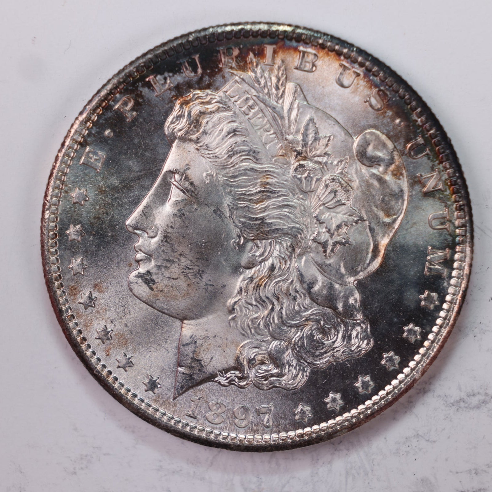 1897-S Morgan Dollar, Mint State Uncirculated Coin, Store #DR0582