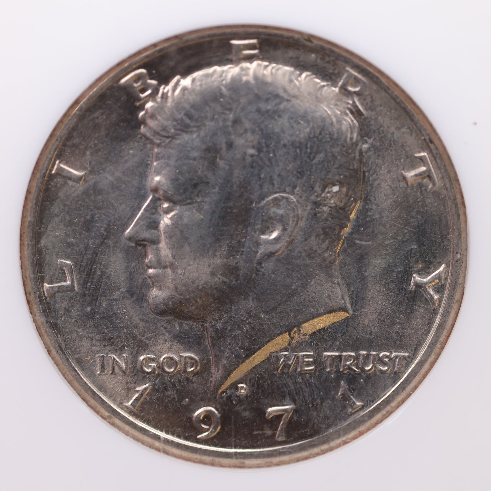 1971-D Kennedy Clad Half Dollar, Uncirculated Coin, NGC MS-67, Store #GHR163.