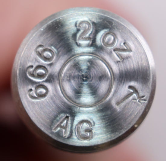 Silver Bullet Bullion, 2 Troy Ounces, .999 Silver, .308 Cal. Store Sale