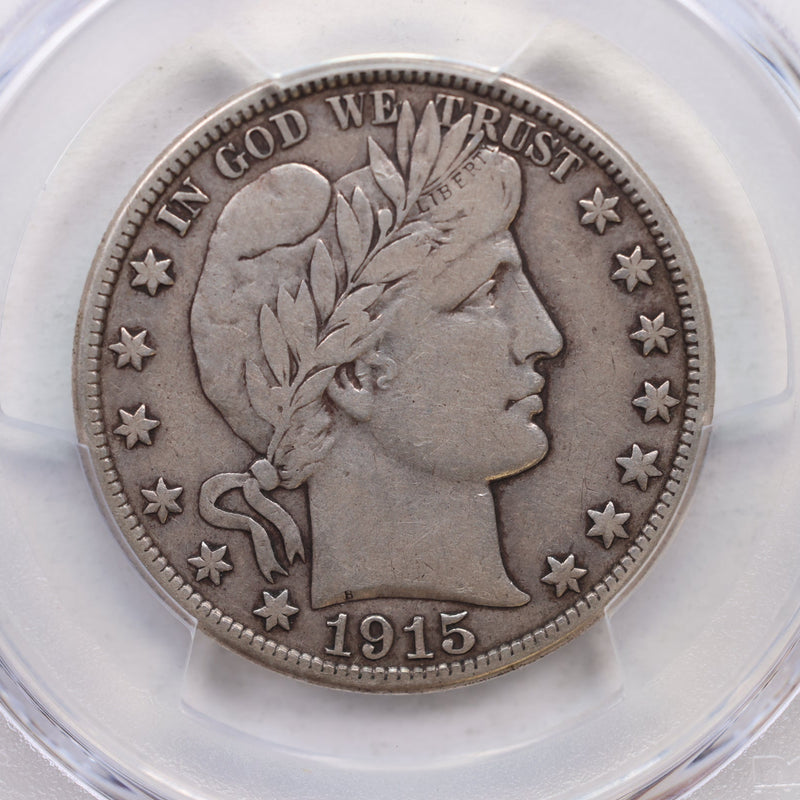 1915-D Barber Half Dollar, Circulated Coin, PCGS VF-25, Store Sale