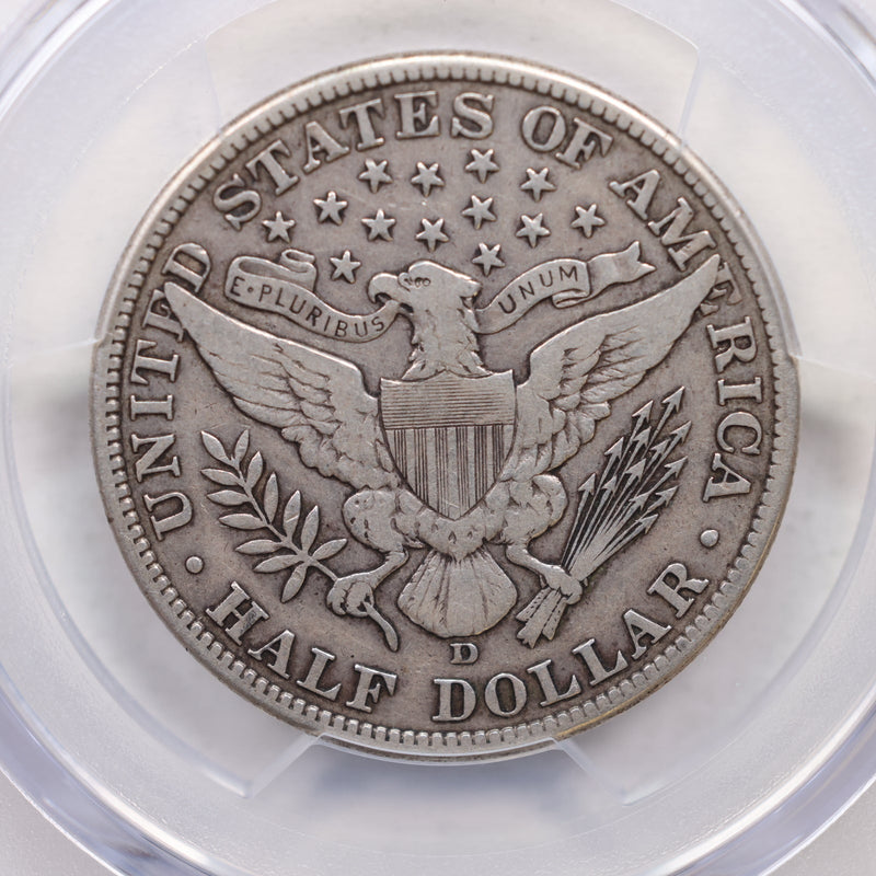 1915-D Barber Half Dollar, Circulated Coin, PCGS VF-25, Store Sale