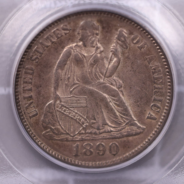 1890 Liberty Seated Dime., PCGS MS-63., Store #0875