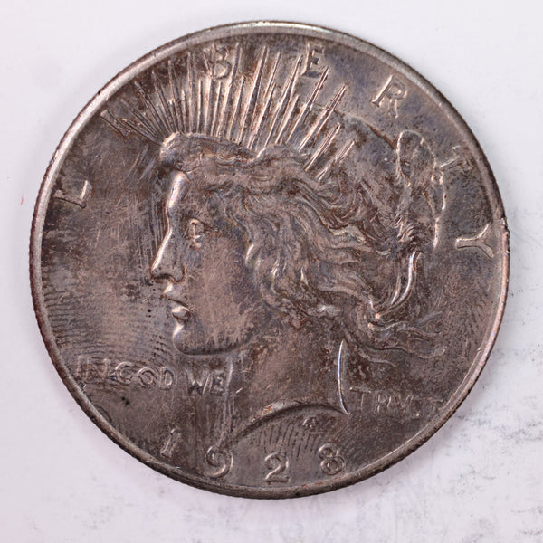 1928 Peace Silver Dollar., Mint State., Uncirculated Details Coin., Store Sale #DR0591