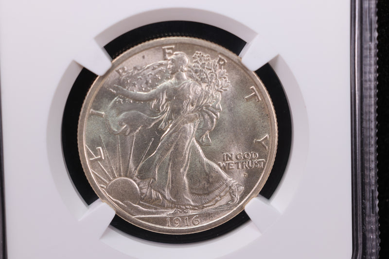1916-D Walking Liberty Half Dollar., NGC Graded MS-63. Store