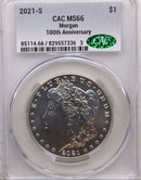 2021-(S) Morgan 100th Anniversary Commemorative, CAC MS-66, Store