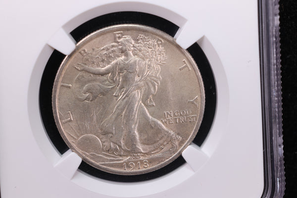 1918 Walking Liberty Half Dollar., NGC Graded MS-62. Store #30018