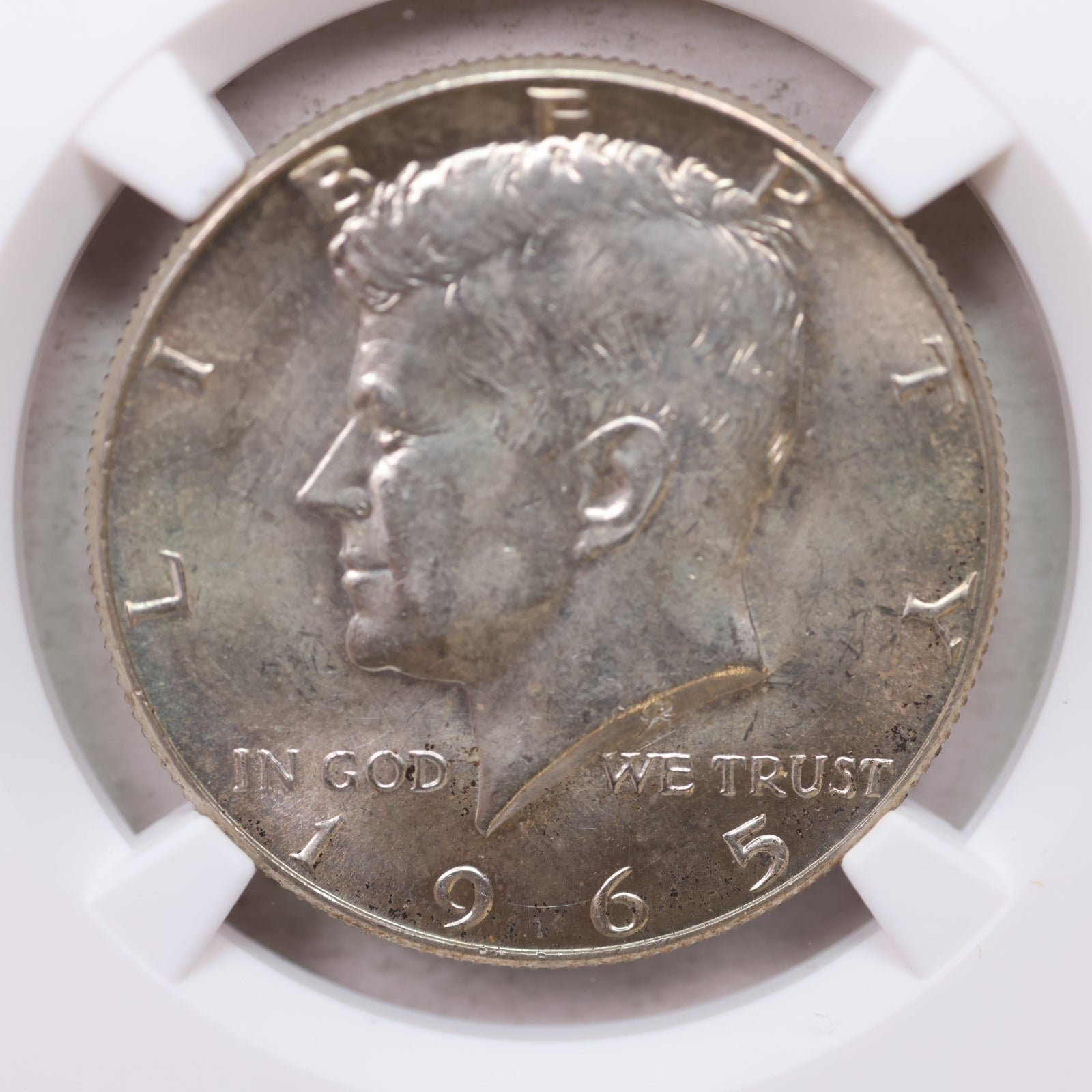 1965 Kennedy Silver Clad Half Dollar, Uncirculated Coin, NGC MS-64, Store #GHR167.