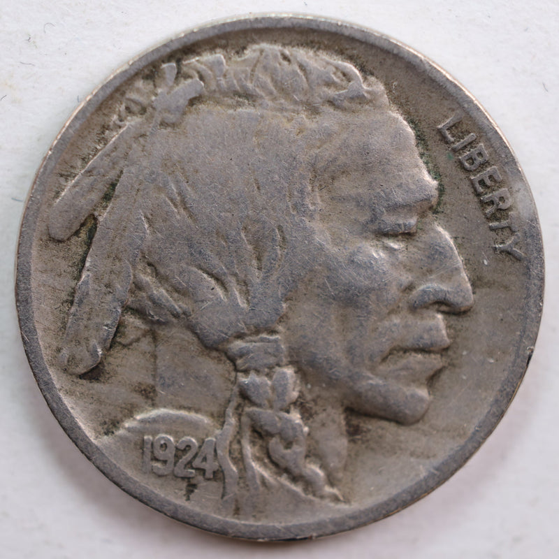 1924-D Buffalo Nickel, Fine+ Circulated Coin, Store