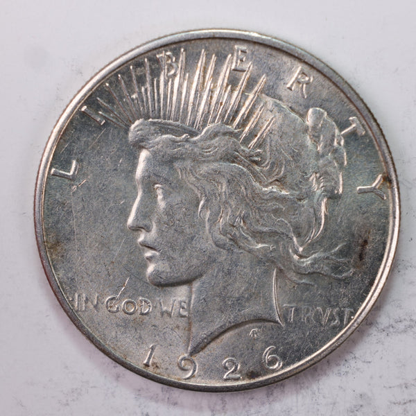 1926-S Peace Silver Dollar., About Uncirculated Coin., Store Sale #DR0596