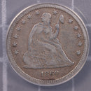 1860-S Seated Liberty Quarter., ANACS VG-08 Details., Store