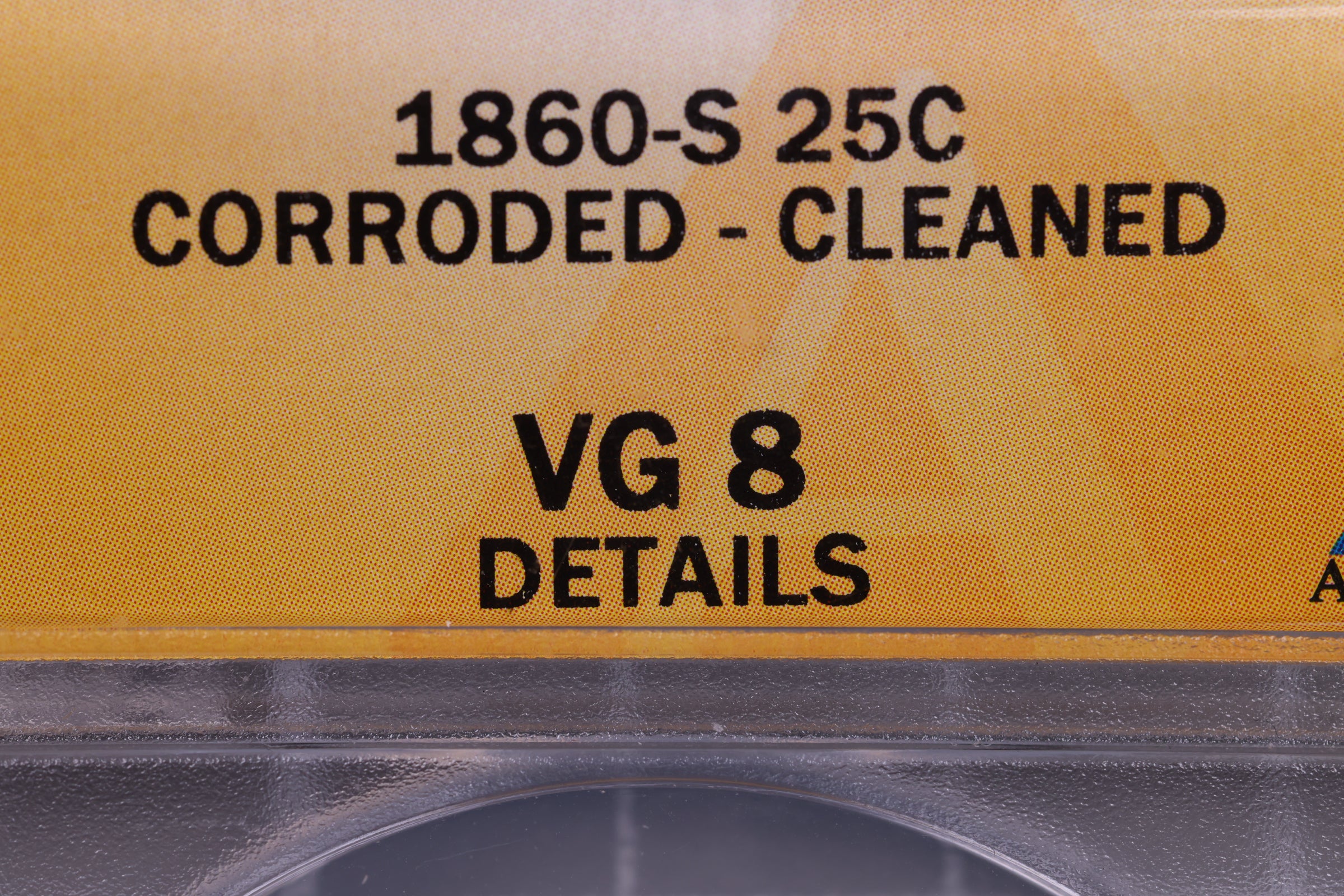 1860-S Seated Liberty Quarter., ANACS VG-08 Details., Store #0879