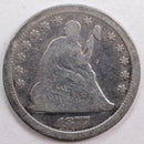 1877-CC Seated Liberty Quarter, Very Good Circulated Coin, Store