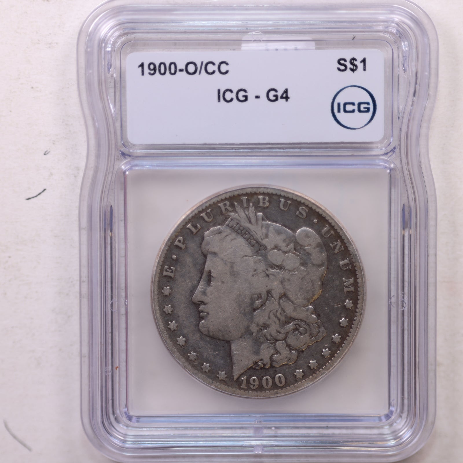 1900 O/CC Morgan Silver Dollar, 'O' over 'CC' Mint Mark, ICG G4, SALE #GDR0331