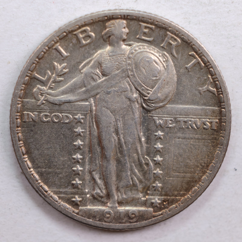 1919 Standing Liberty Quarter, Abt Uncirculated Coin, Store