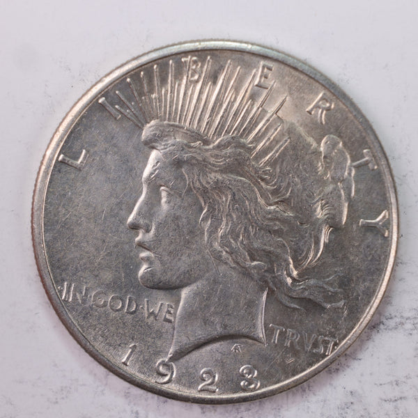 1923-S Peace Silver Dollar., About Uncirculated Coin., Store Sale #DR0601