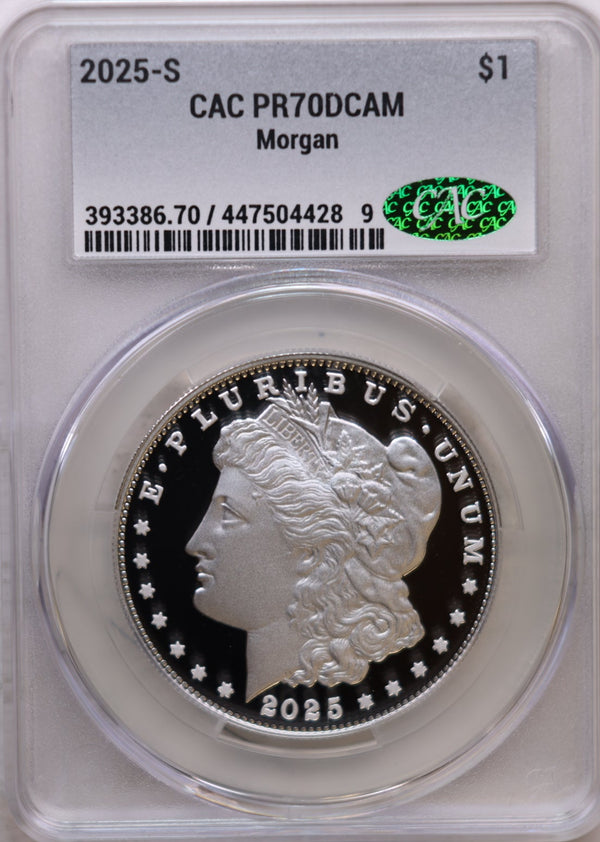 2025-S Morgan Dollar Commemorative, GEM Proof, CAC PF-70. Store Sale #GMC281.