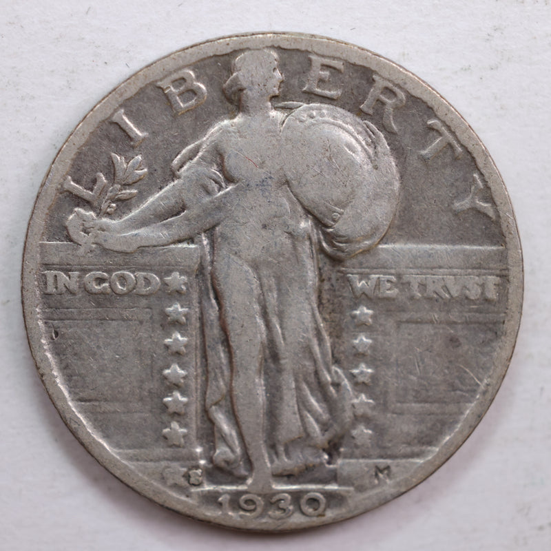 1930-S Standing Liberty Quarter, Fine Circulated Coin, Store