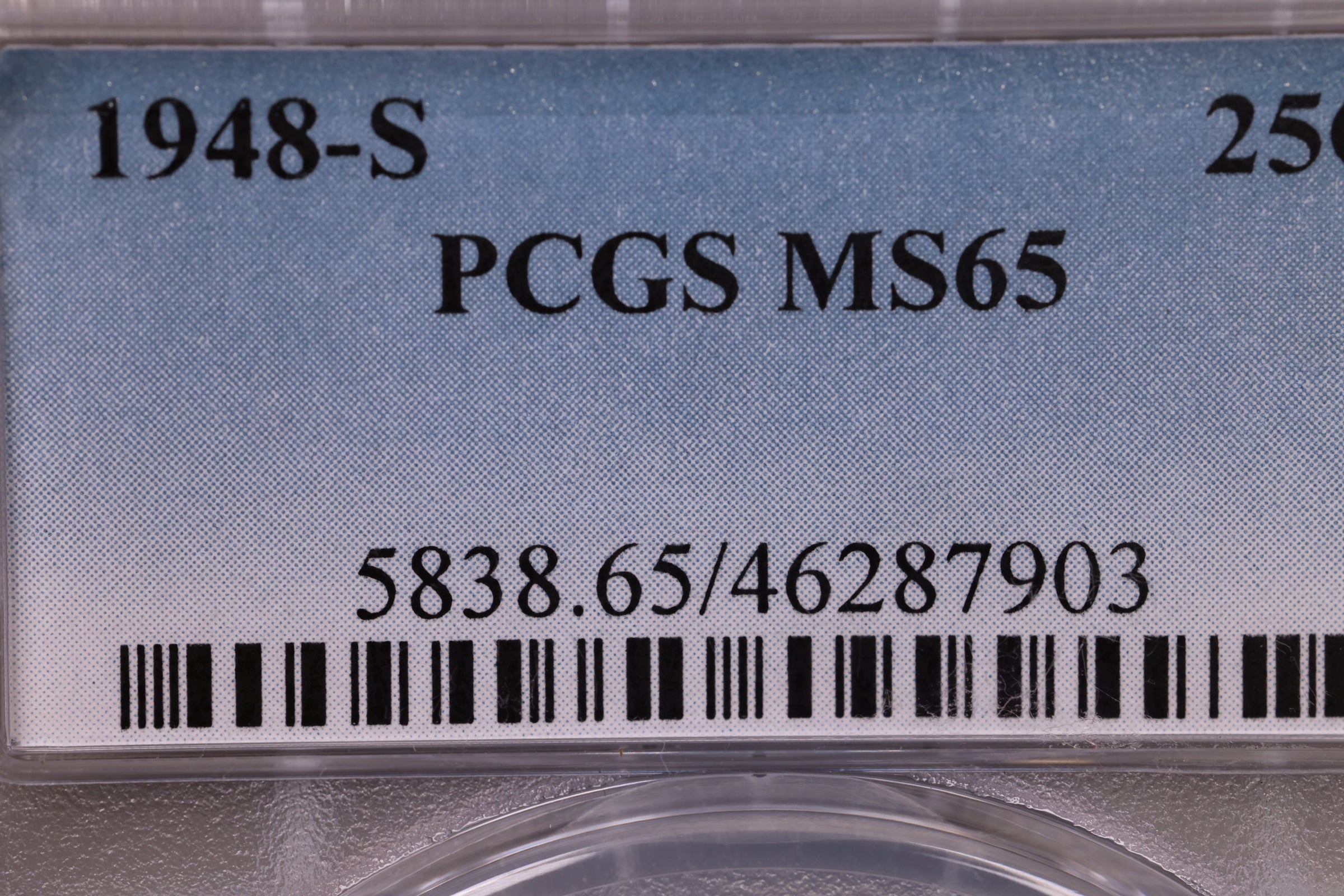 1948-S Washington Silver Quarter., PCGS MS-65., Store #0887