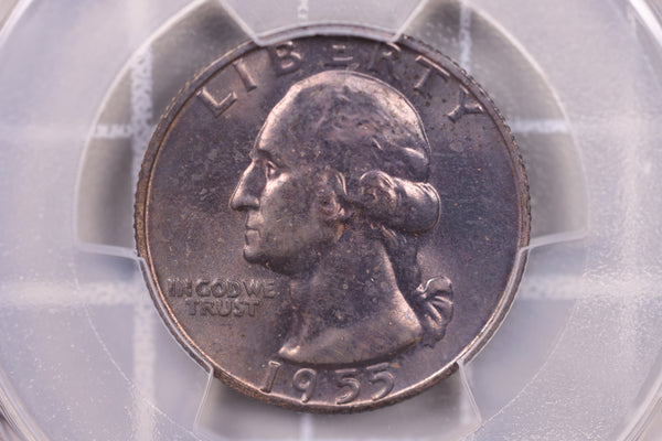 1955 Washington Silver Quarter., PCGS MS-66., Store #0890