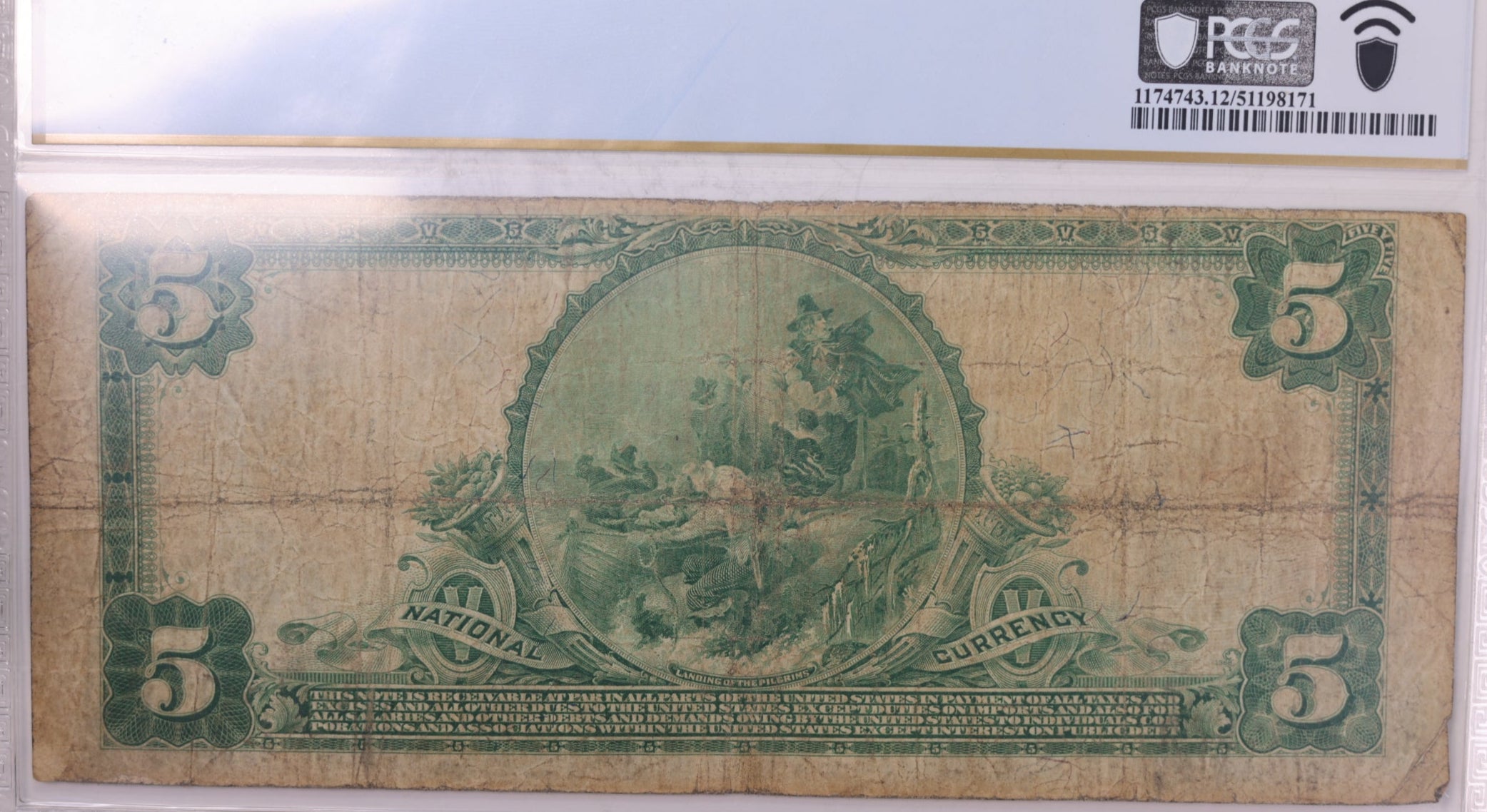 1902 $5 National Bank Note., San Angelo, TX., PCGS F-12., Store Sale #LGNB015
