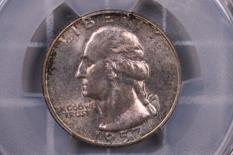 1957 Washington Silver Quarter., PCGS MS-66., Store