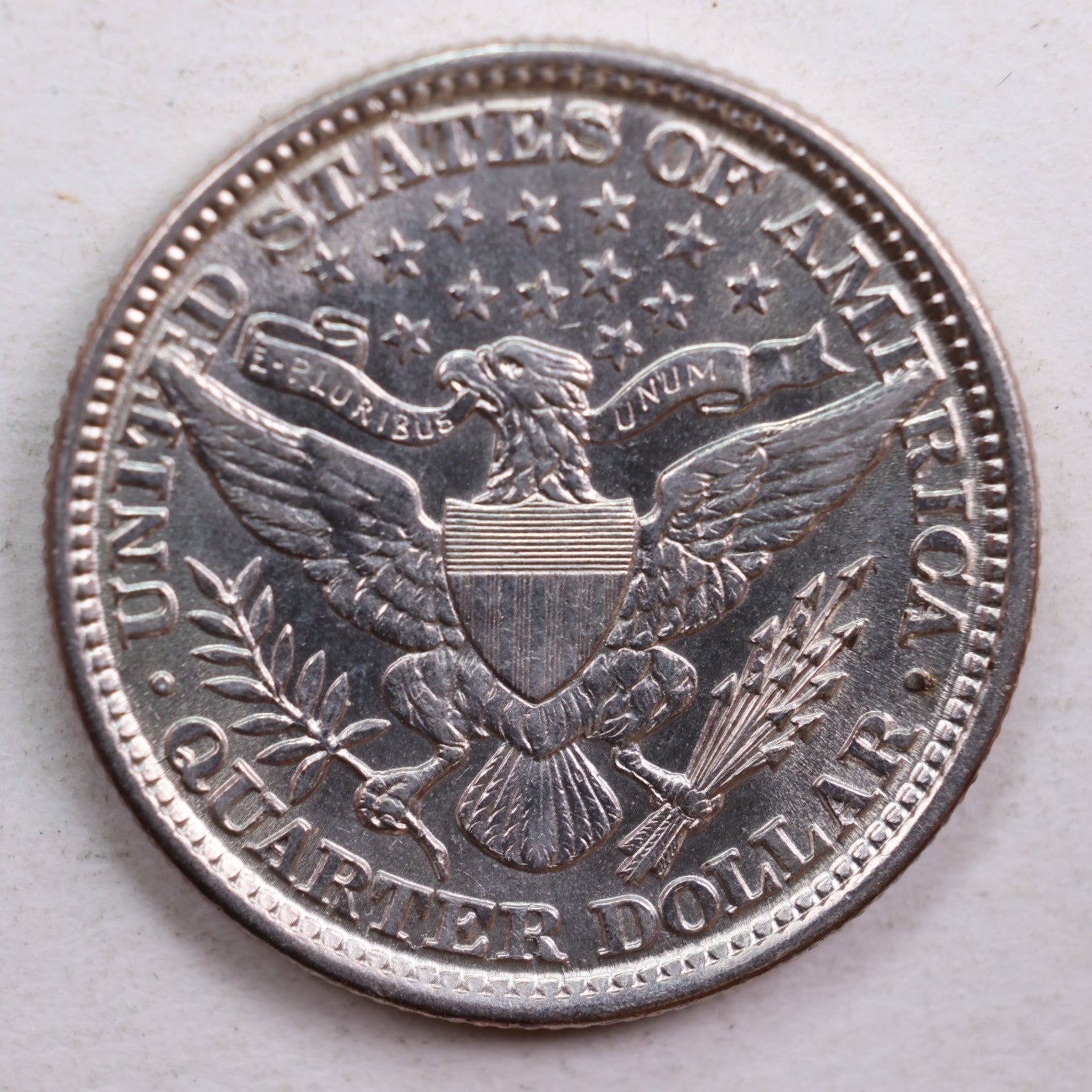 1892 Barber Silver Quarter, Mint State Uncirculated Coin, Store #QR609