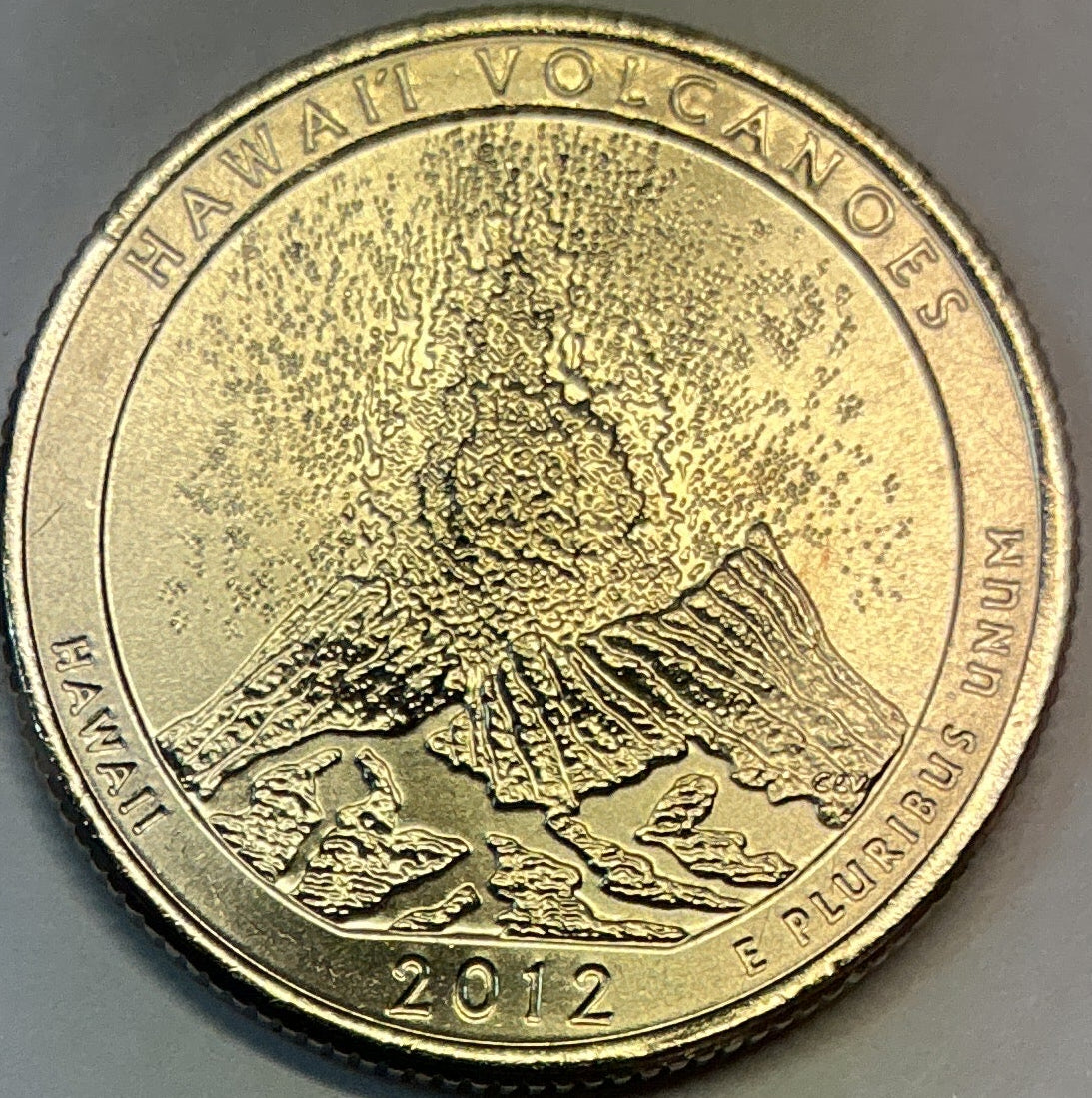 2012-D Brillant Uncirculated, Hawaii Volcanoes National Park, Hawaii, Washington Quarter
