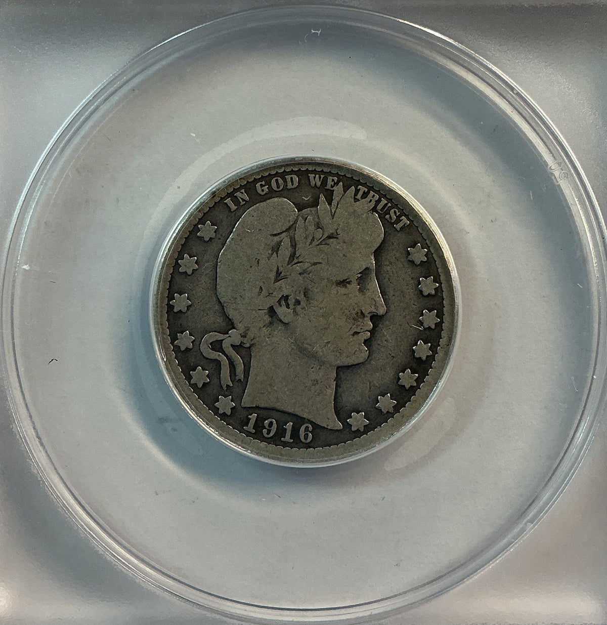 1916 Barber Quarter, ANACS Good 6. Store #QR1480