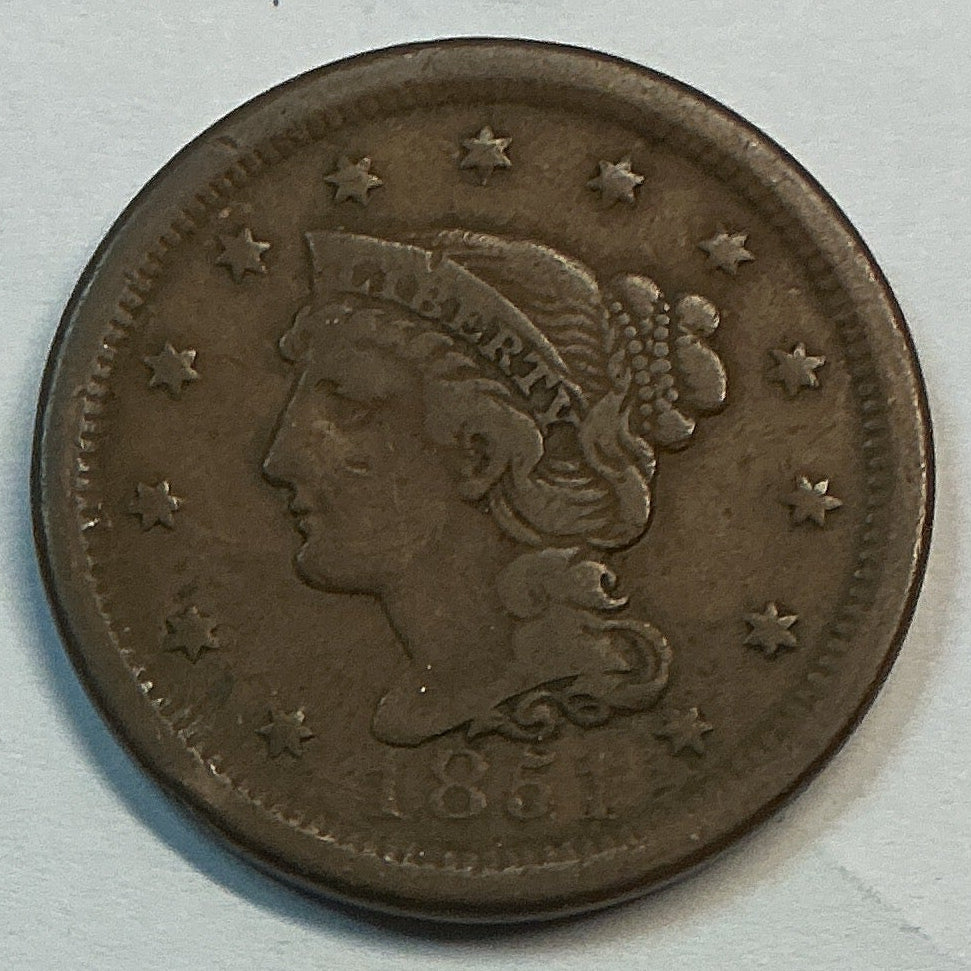 1851 Liberty Head Large Cent.  Affordable Collectible Coin. Store #CT1410