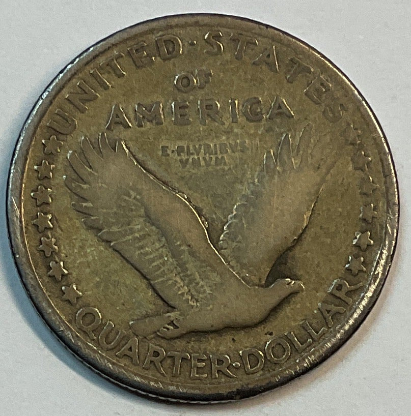 1917-S T-1, Standing Liberty Silver Quarter, Good+ Circulated Coin, #QR1159.
