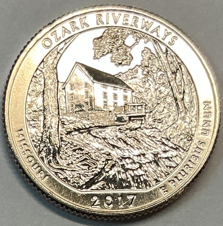 2017-P Uncirculated, Ozark National Scenic Riverways, Missouri, Washington Quarter