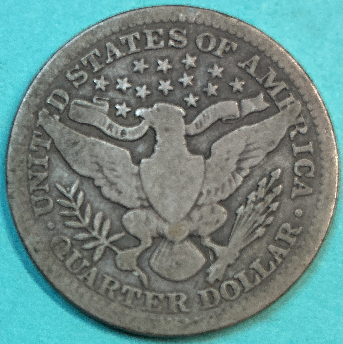 1914 Barber Quarter., Good Circulated Details., Store#QR1314