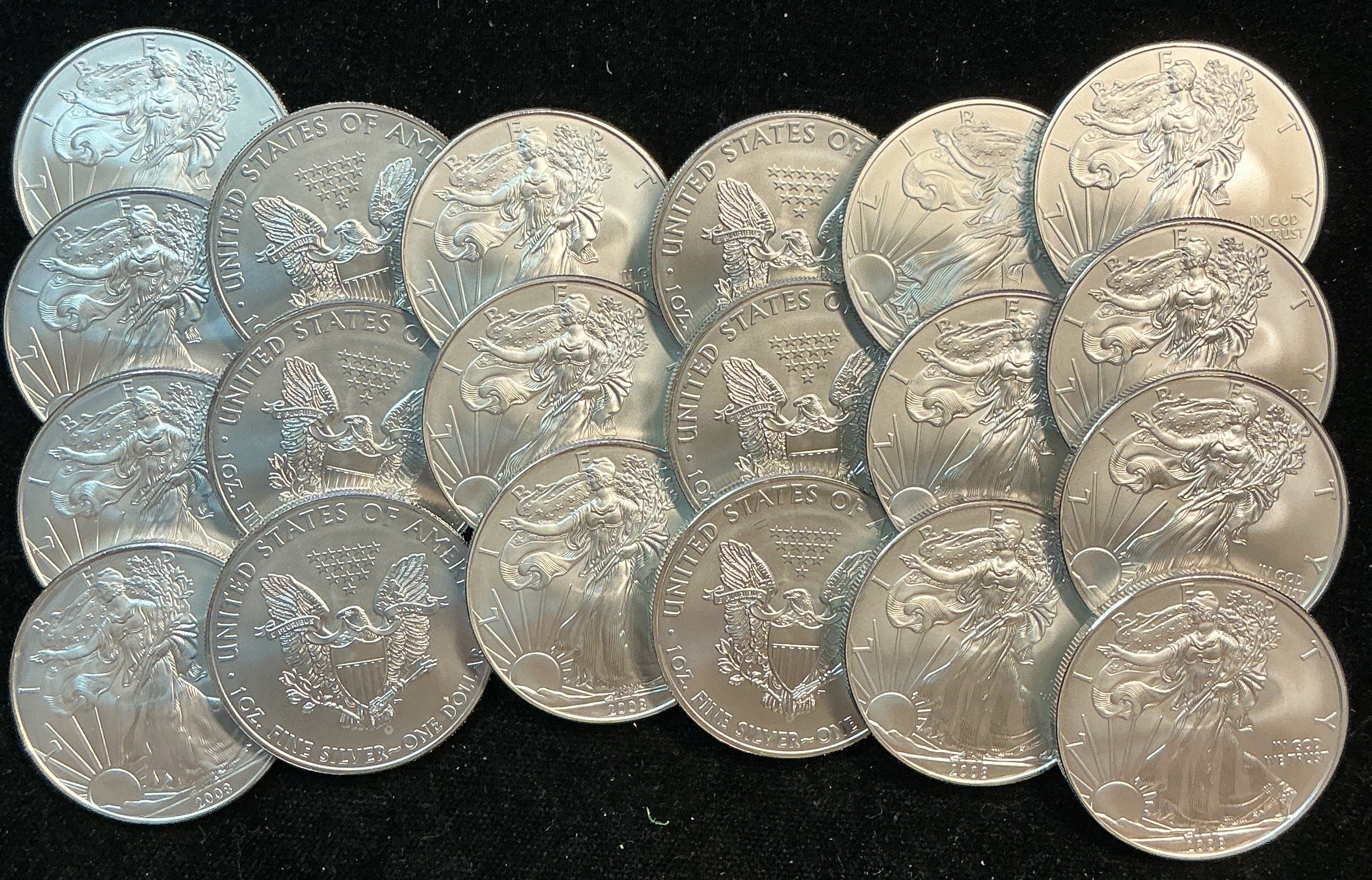 2008 American Silver Eagle Rolls. Store #SR033