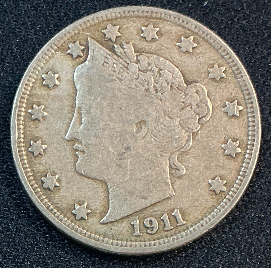 1911 Liberty Nickel, Very Good Circulated Coin, Store #NL917