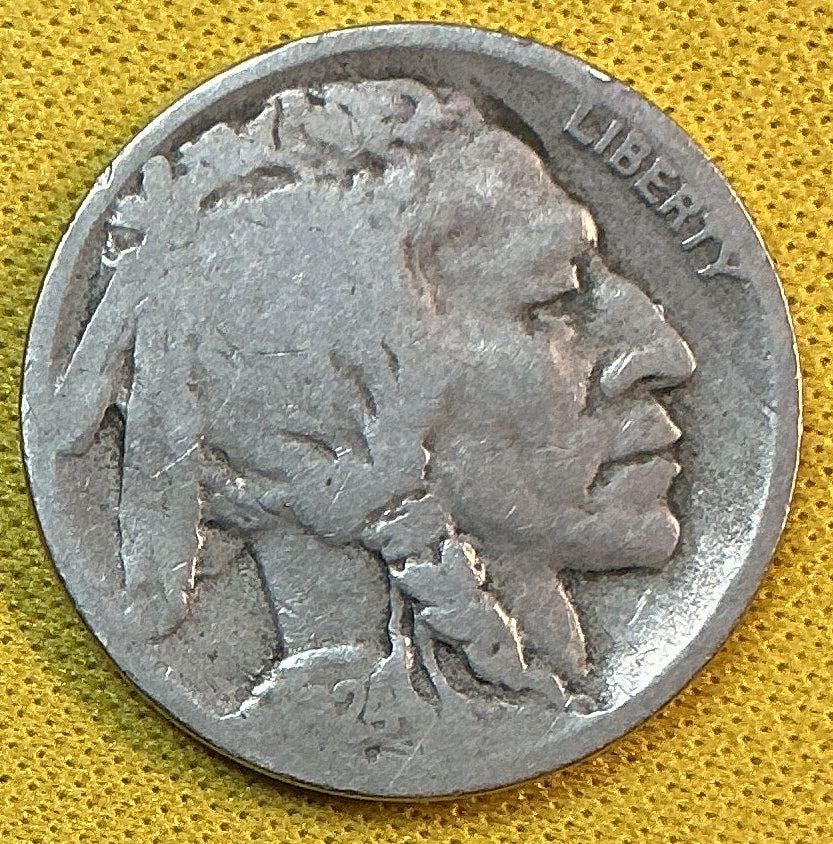 1924-D Buffalo Nickel, Good Circulated Coin, Store #NL1043