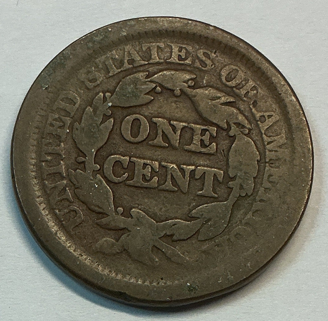 1851 Liberty Head Large Cent.  Affordable About Good Collectible Coin. Store #CT1408