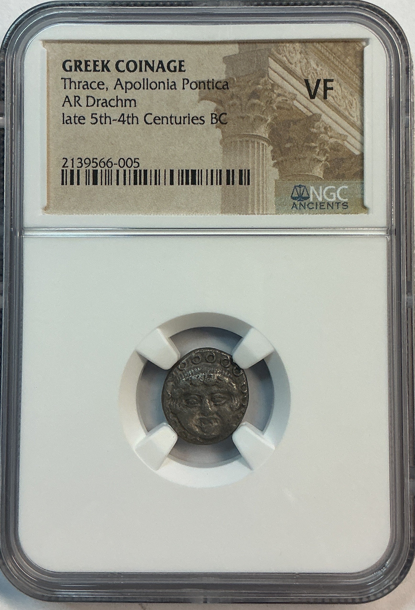 Ancient Coinage, Greek Coinage, Thrace, Apollonia Pontica, AR Drachm, Store #AT0024