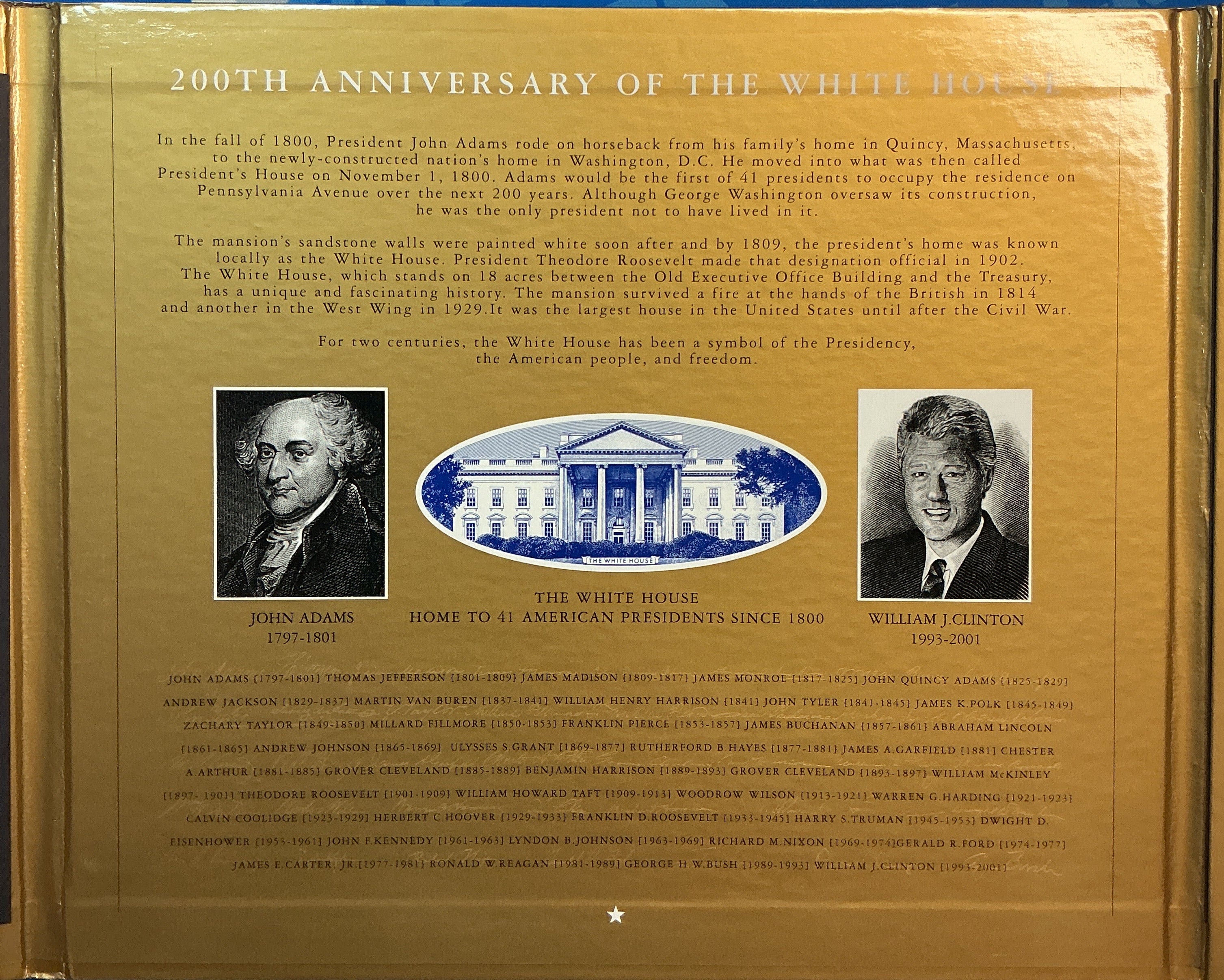 2000, 200th Anniversary White House, $20 Federal Reserve Note, Store #FRN004