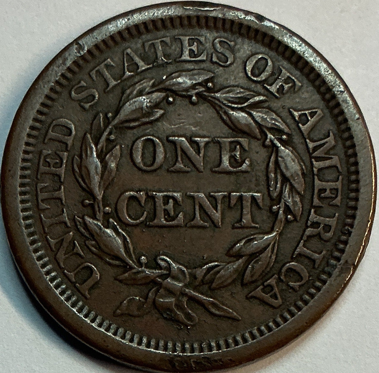 1850 Liberty Head Large Cent, About Uncirculated Coin, Store # 09572