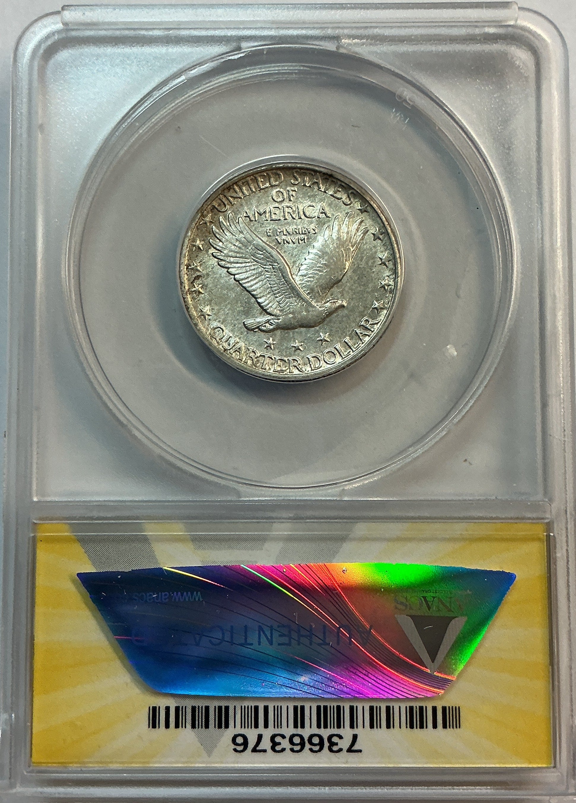 1918-D Standing Liberty Quarter, *Scratched, Cleaned* ANACS EF-45, Store #QR1607