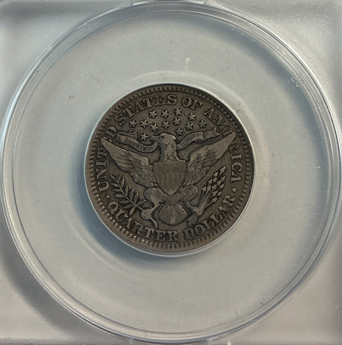1901 Barber Quarter, ANACS Very Good 10. Store #QR1490