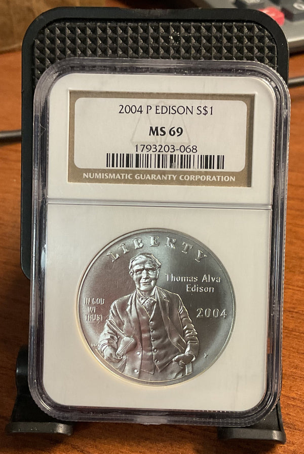 .999 Silver, 2004 P Edison, NGC MS-69,  Store #SR032