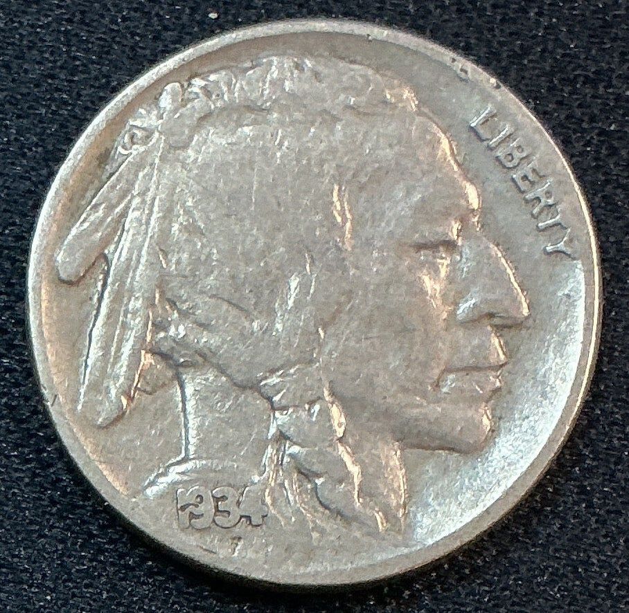 1934 Buffalo Nickel, Very Good Circulated Coin, Store #NL1096